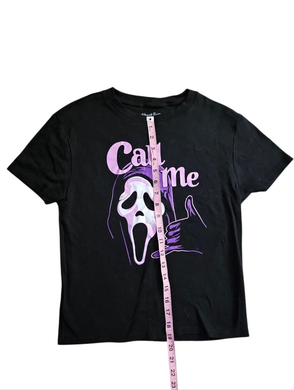 Scream Ghost Face Call Me LG Boyfriend Fit Girls T-Shirt - Picture 9 of 13